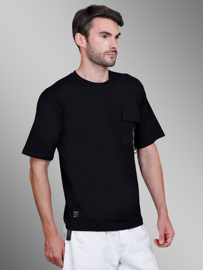 Onyx Mystery Black Round Neck T-shirt